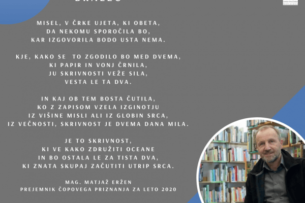 Čopovo priznaje direktorju Knjižnice Ivana Tavčarja Škofja Loka