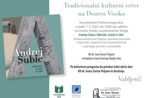 ANDREJ ŠUBIC: ODKRUŠKI, UTRINKI IN SLIKE