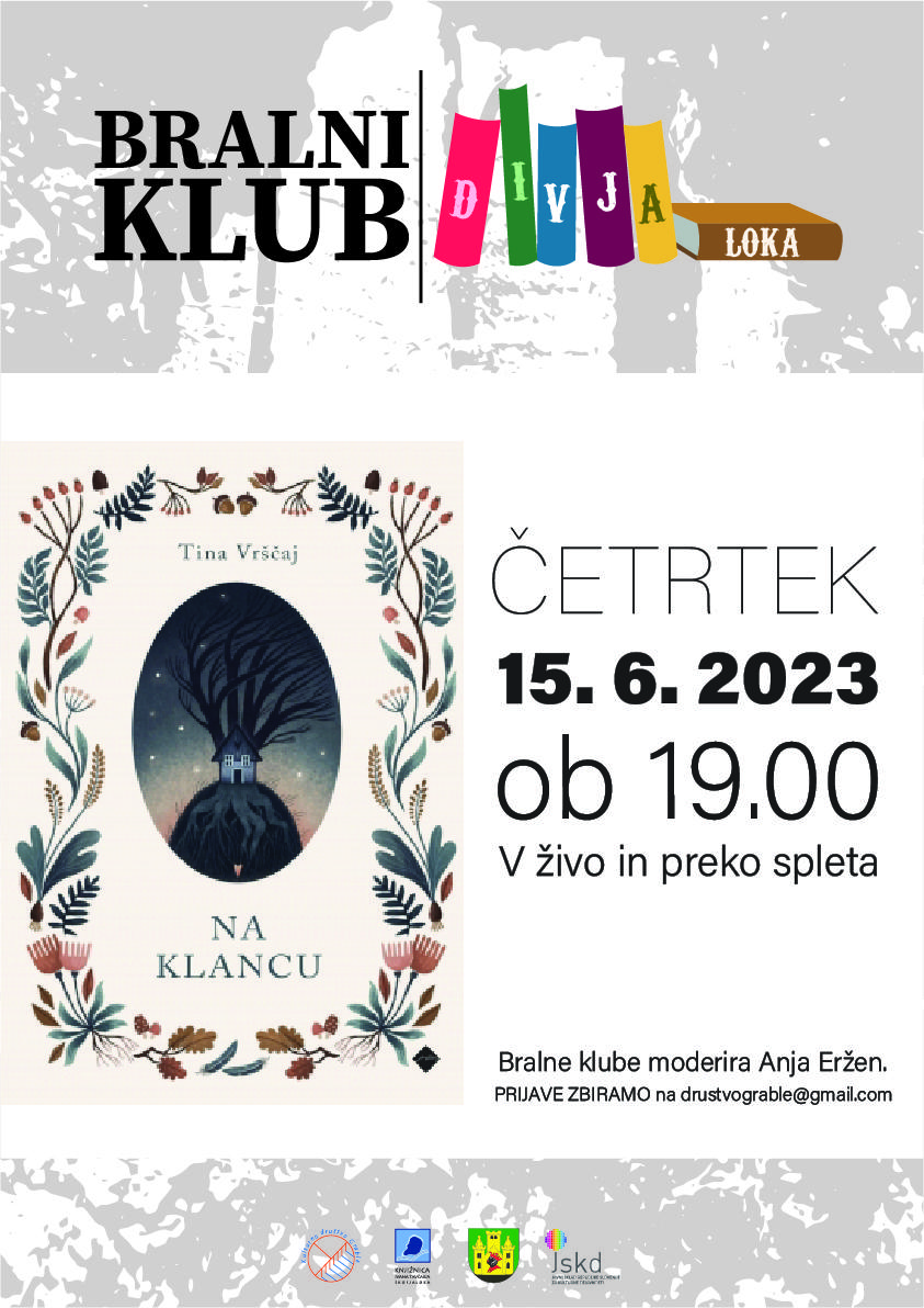 Plakat za bralni klub Divja Loka.